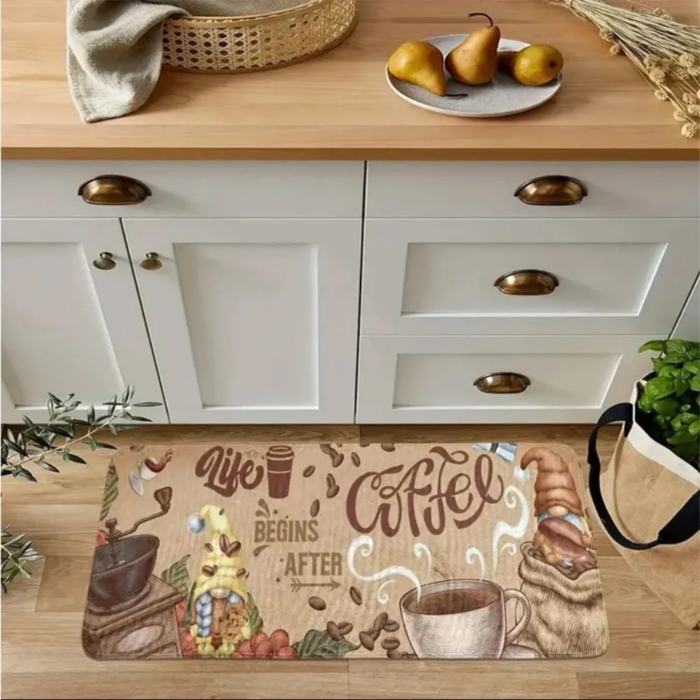 Festive Gnome Print Mat: Non-Slip, Stain-Resistant & Soft